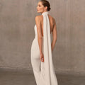 Backless Jumpsuit Cocktail Host Annual Meeting Performance