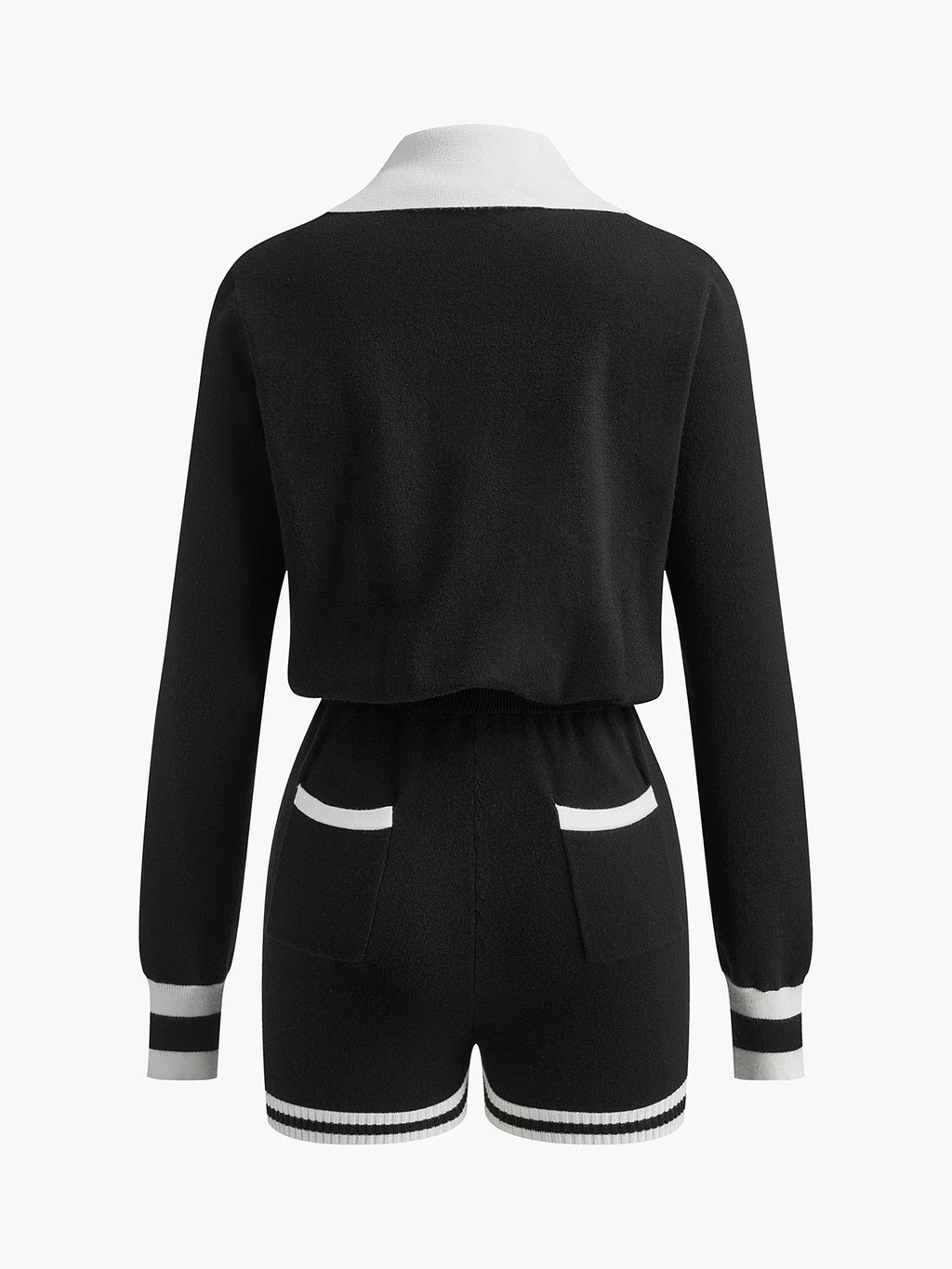 Contrast-Trim Knit Polo Top & Shorts Set