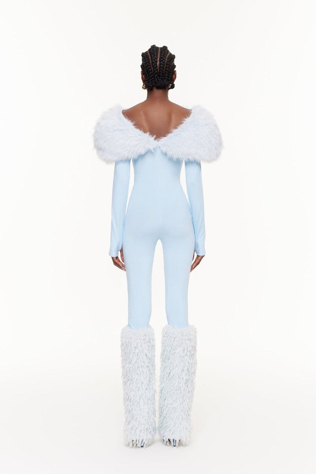 Egill Faux Fur Cutout Jumpsuit