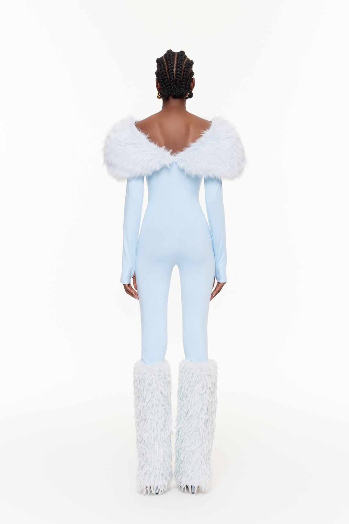 Egill Faux Fur Cutout Jumpsuit