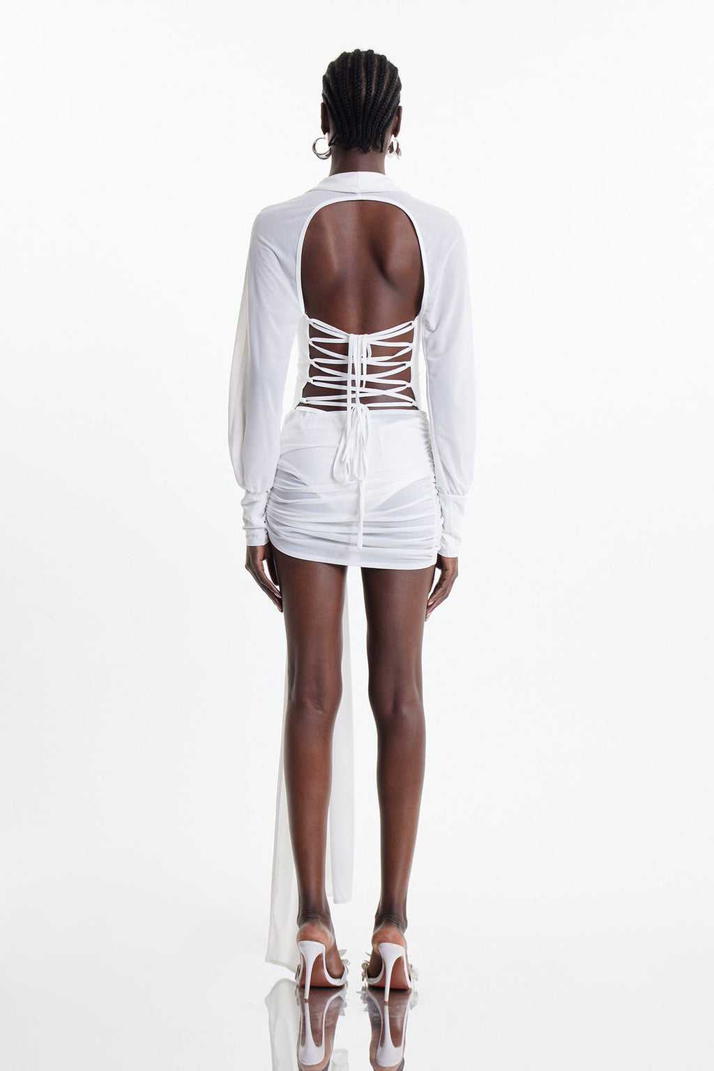 Ekaterina Tie Up Backless Bodysuit