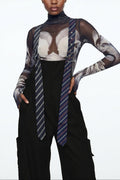 Elisaveta Tie Denim Overalls In Black