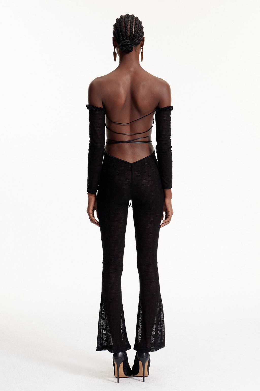 Elsabeth Off Shoulder Lace Cutout Jumpsuit